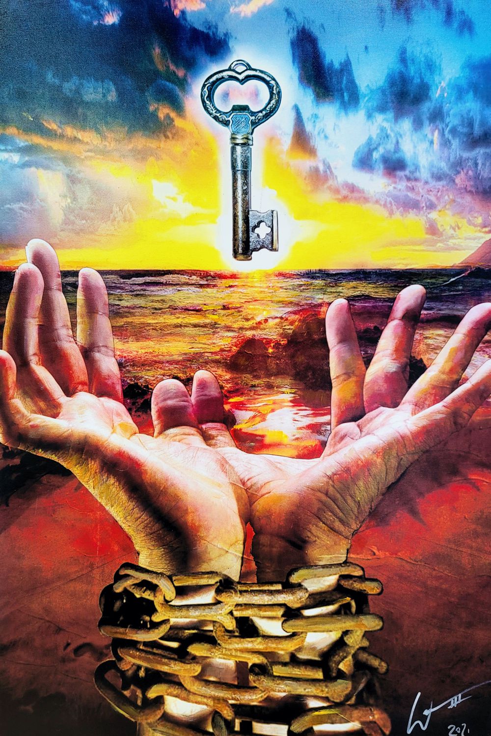 Reflections in Faith #22 painting by artist, William III