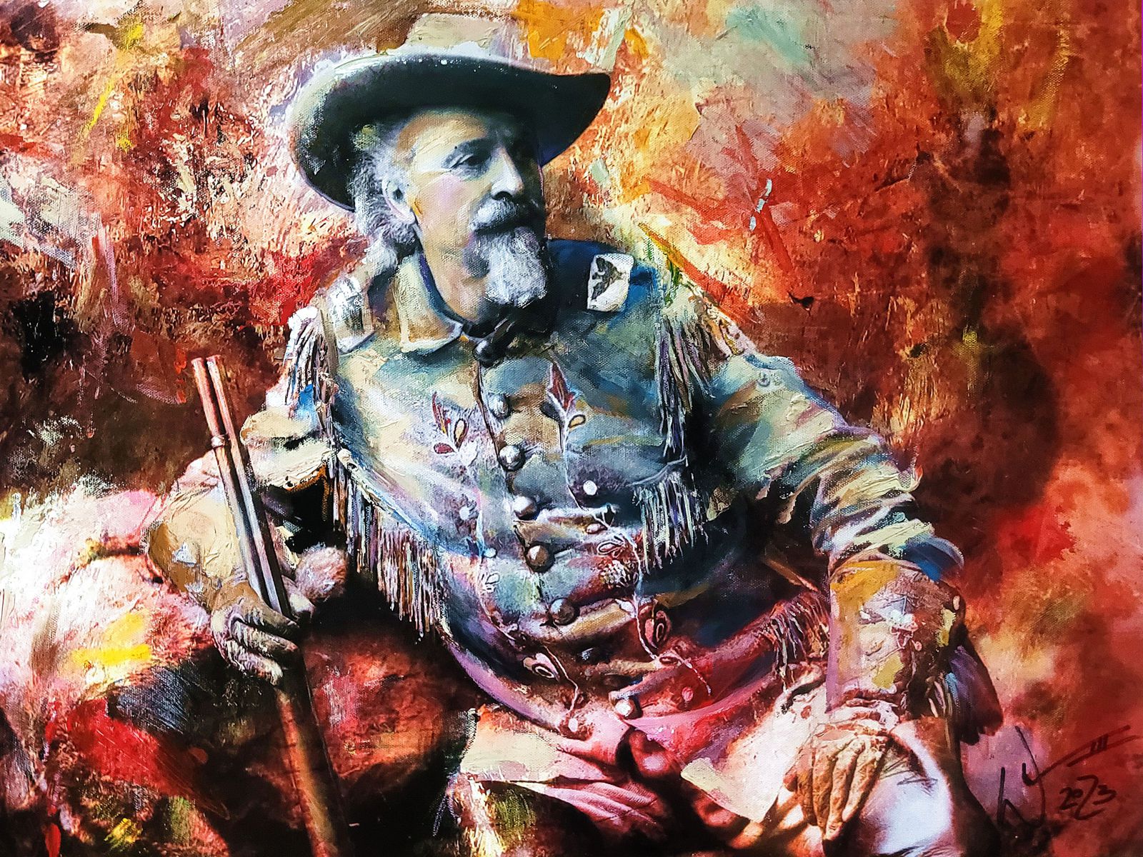 Buffalo Bill painting by artist, William III