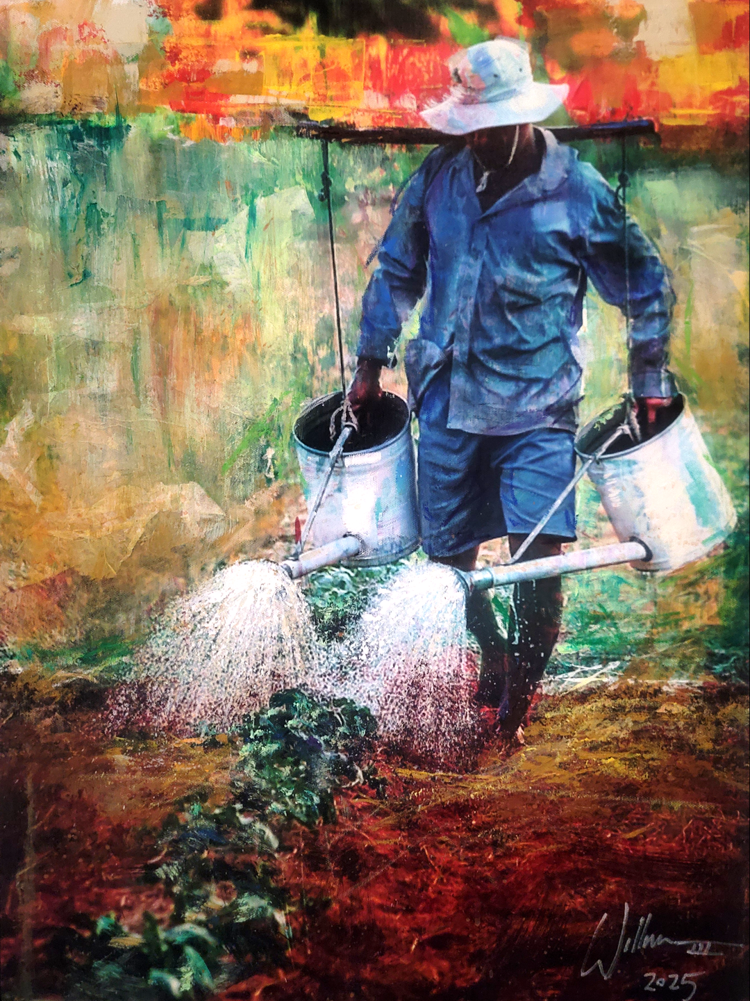 "Manual Irrigation" painting by artist William III