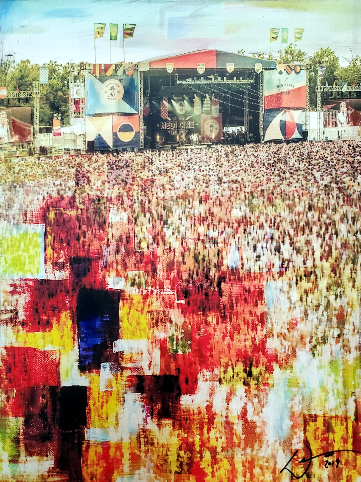 Old Crow Medicine Show in Troy, Ohio by artist, William III