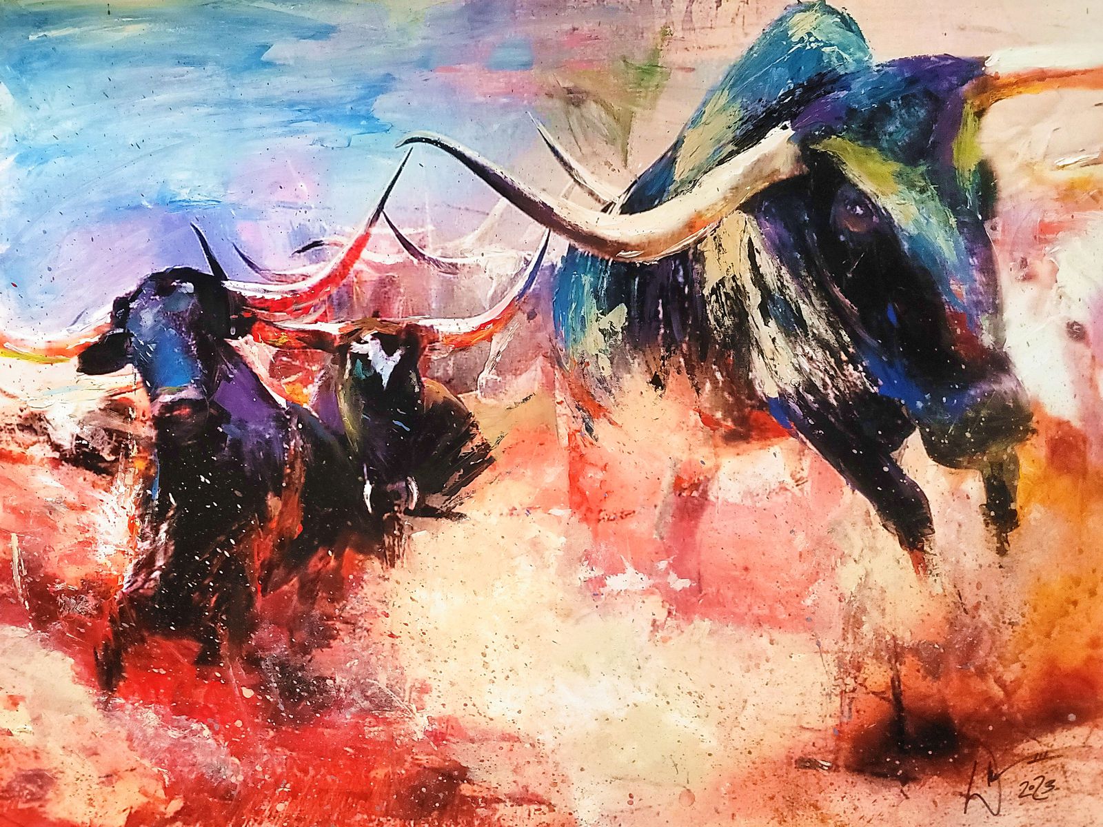 Stampede painting by artist, William III