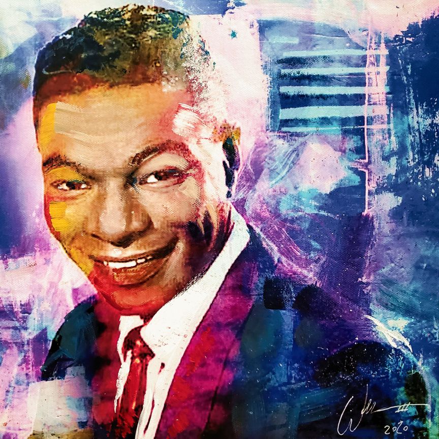 "Stardust" Louis Armstrong painting by artist, William III