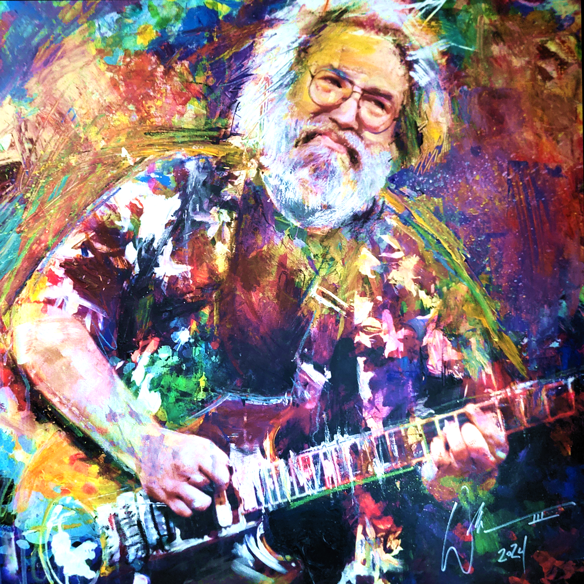Truckin' (Jerry Garcia) painting by artist, William III